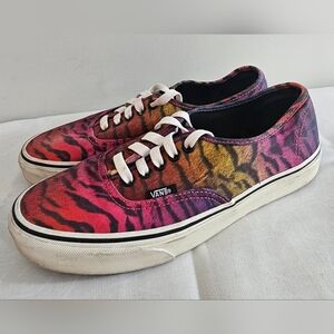 VANS Off The Wall Unisex Rainbow Tiger Stripe Sneakers, Shoes